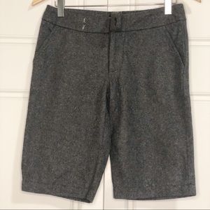 Eggentric small wool grey capris women dress pant